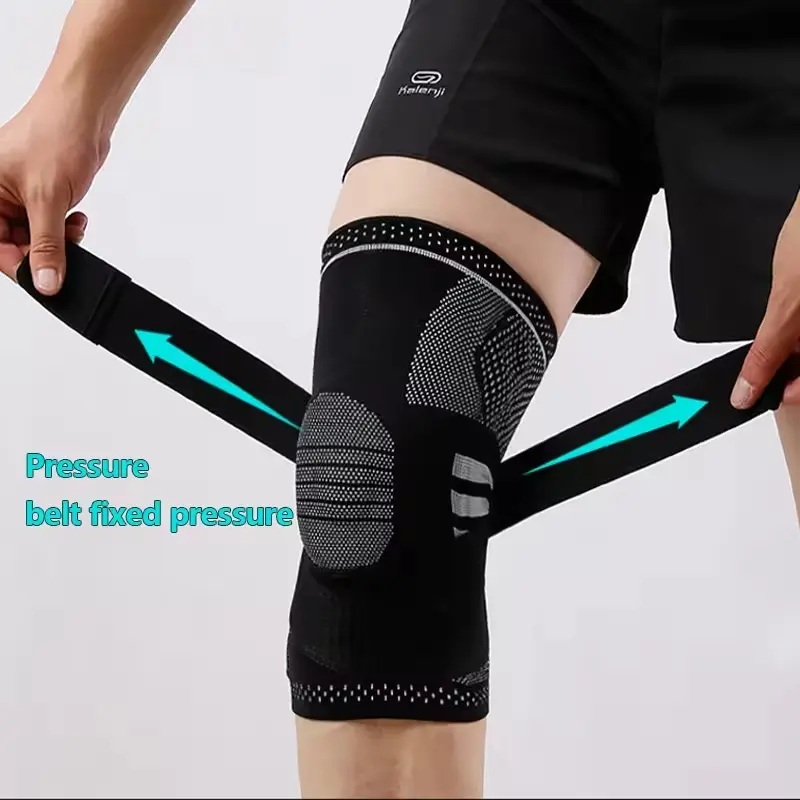 Custom Adjustable Silicone Sports Bind Knee Sleeve Support Supplier, Manufacturers
