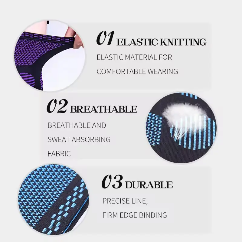 OEM Best Seller 3D Nylon Spandex Elastic Knit Knee Brace Support Compression Sleeve Suppliers, Manufacturers
