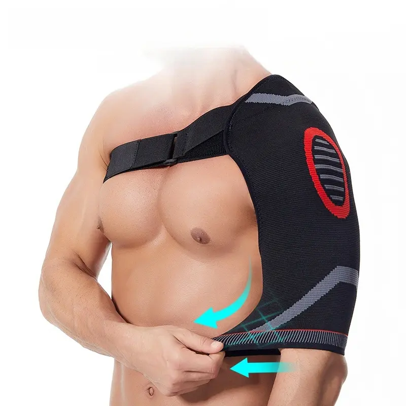 Wholesale Nylon Knitted Unisex Sports Shoulder Brace Stabilizer Prevent Shoulder Sprains Strains Fixed Compression Suppliers, Factory