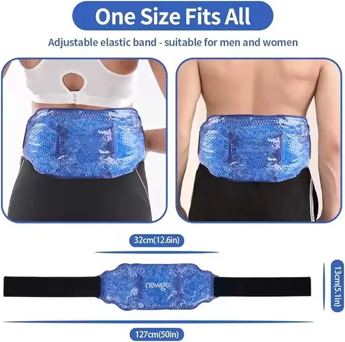 Wholesale Microwavable Reusable Gel Bead Ice Packs Heat Belt for Lumbar Back Pain Relief Hot & Cold Packs Suppliers, Factory