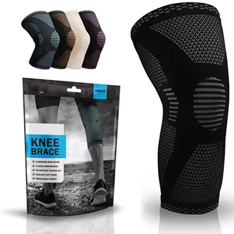 OEM Best Seller 3D Nylon Spandex Elastic Knit Knee Brace Support Compression Sleeve Suppliers, Manufacturers