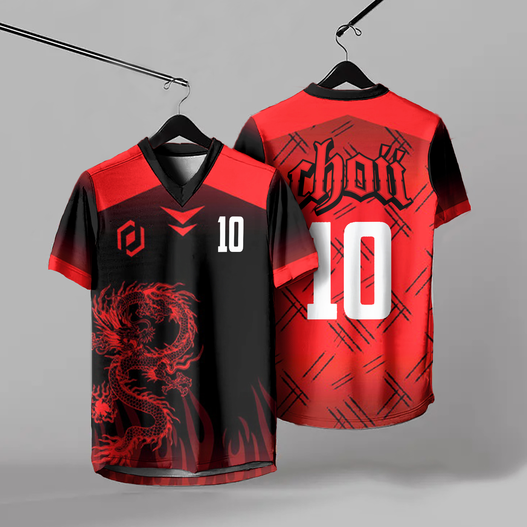 Summer Men's V-neck Ball Uniform T-shirt Custom Number logo Pattern Clothing Sports Games Wear Custom Team Clothing