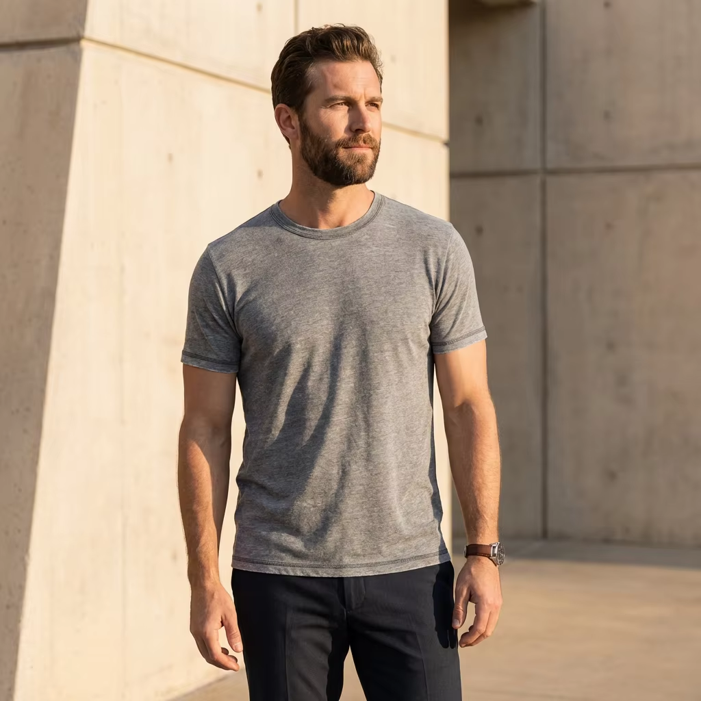 Gym Apparel Men's Vintage Athletic Tri Blend T Shirt Custom Graphite Heather Blank Tee Ultra Soft Gym Running Triblend T-shirt