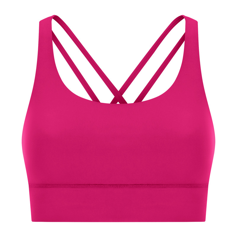High Support Cross Back Gym Sports Bra for Women Fitness Running Yoga Bra Workout Tank Tops with Padded