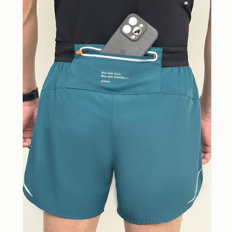 OEM Manufacturer Seamless Fit Marathon Sport Trunks With Pockets 3/4 Length Summer Quick Dry Men's Running Shorts
