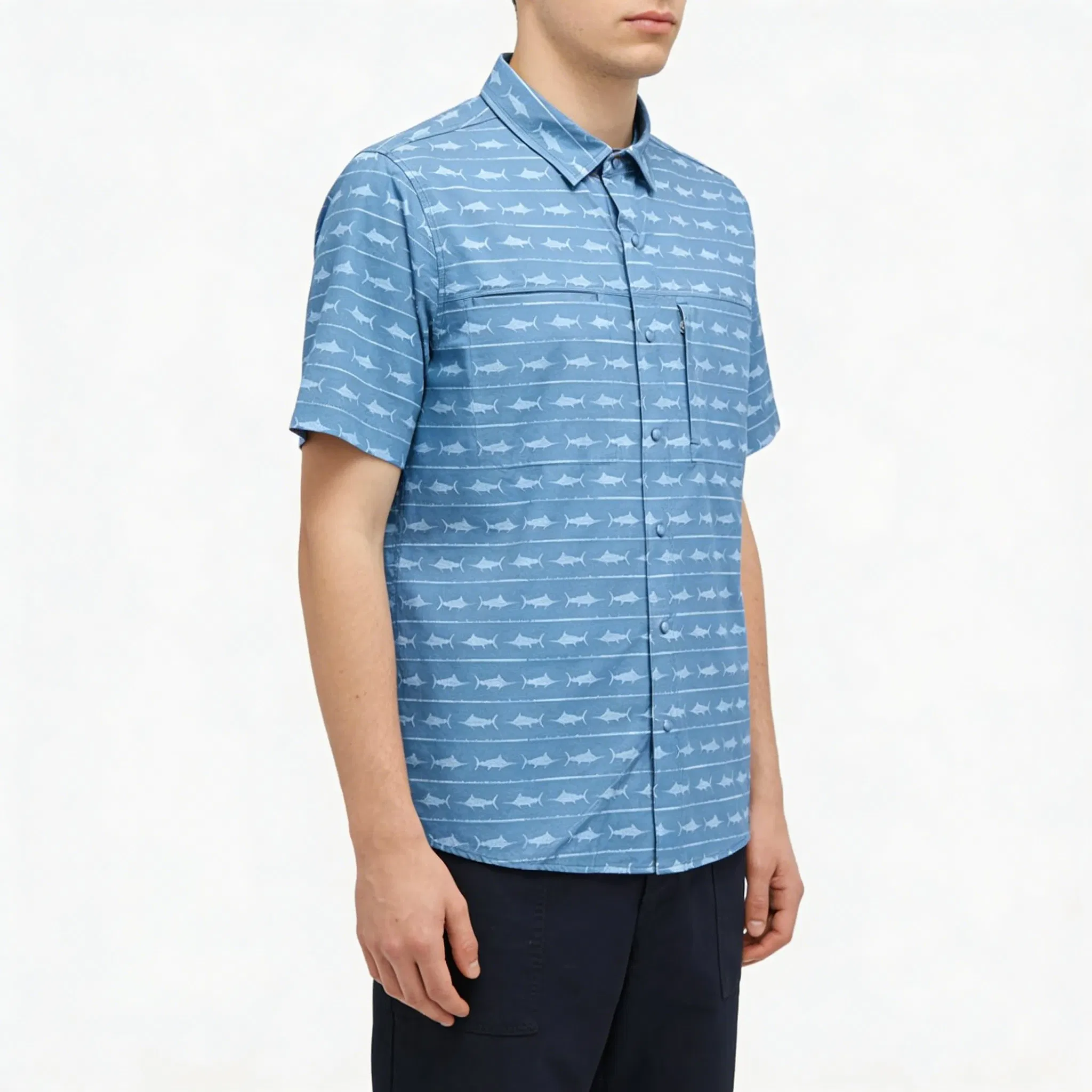 Wholesale B2b Men Customizable Color Quick Dry UV Protection Breathable Light Weight Performance Fishing Apparel Wholesale Fishing Apparel