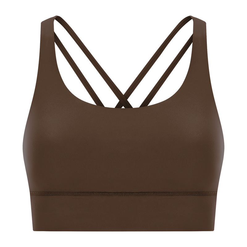 High Support Cross Back Gym Sports Bra for Women Fitness Running Yoga Bra Workout Tank Tops with Padded