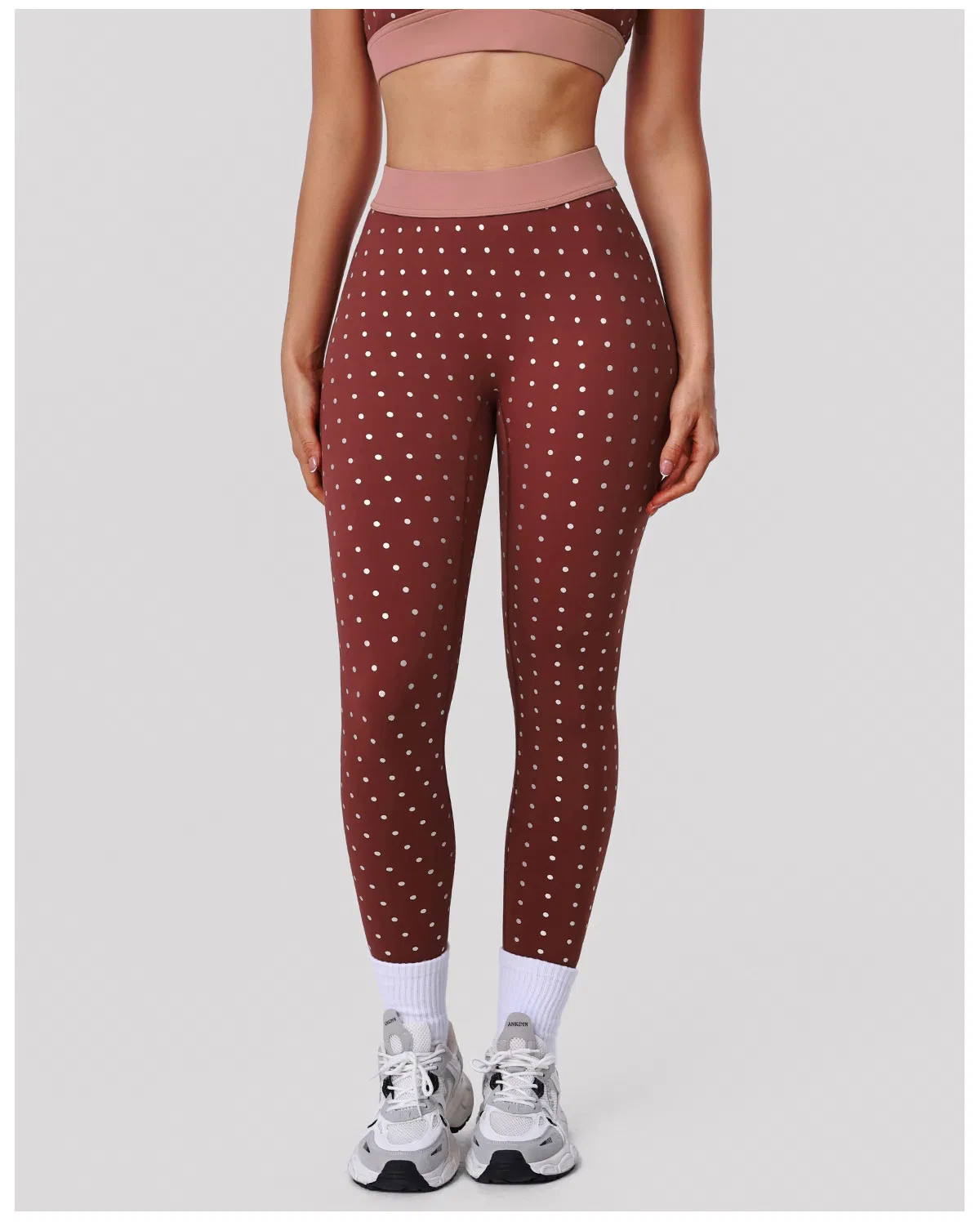Women Polka-DOT Printed Outdoor Training Hip-Lifting Yoga Sports Leggings