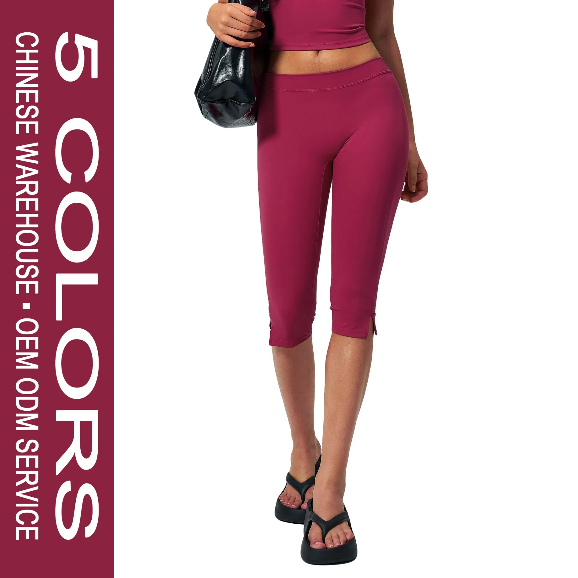 Fashion Women Fitness Apparel Yoga Shorts for Sport Exercise Belly Slimming Hip Lift Low Cut Ankle Slitfashion Women Clothingsportswear Apparelfitness Clothi