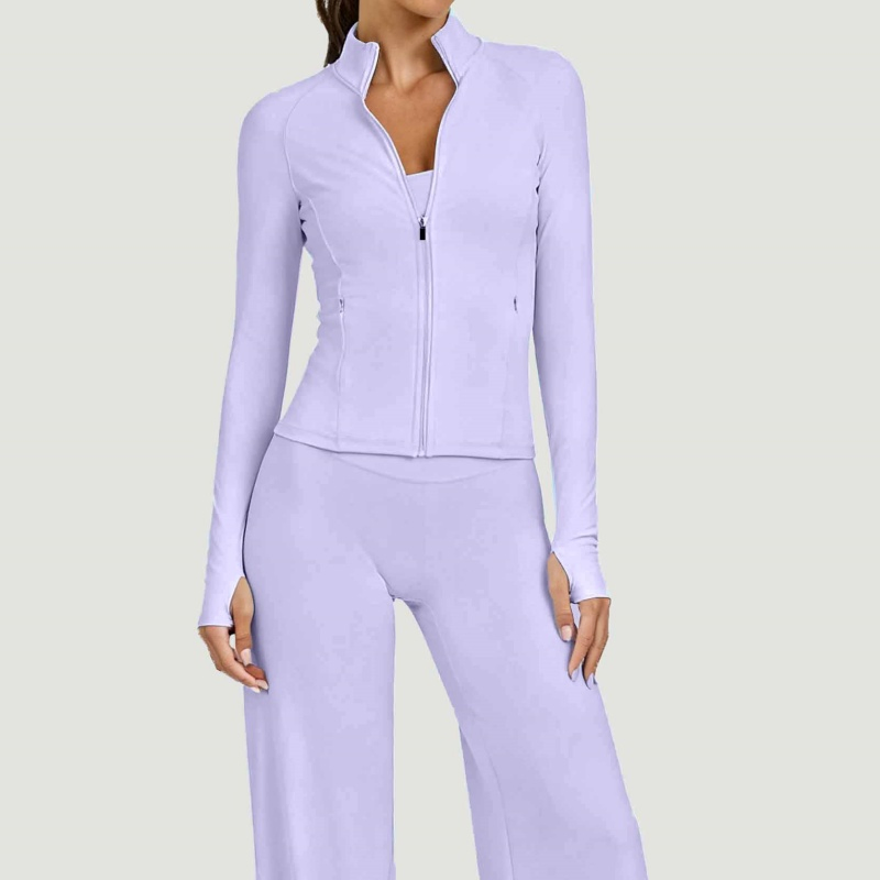 Factory Apparel Manufacturer Women High Quality Custom Zipper Jacket Outdoor Comfort Workout Sportswear