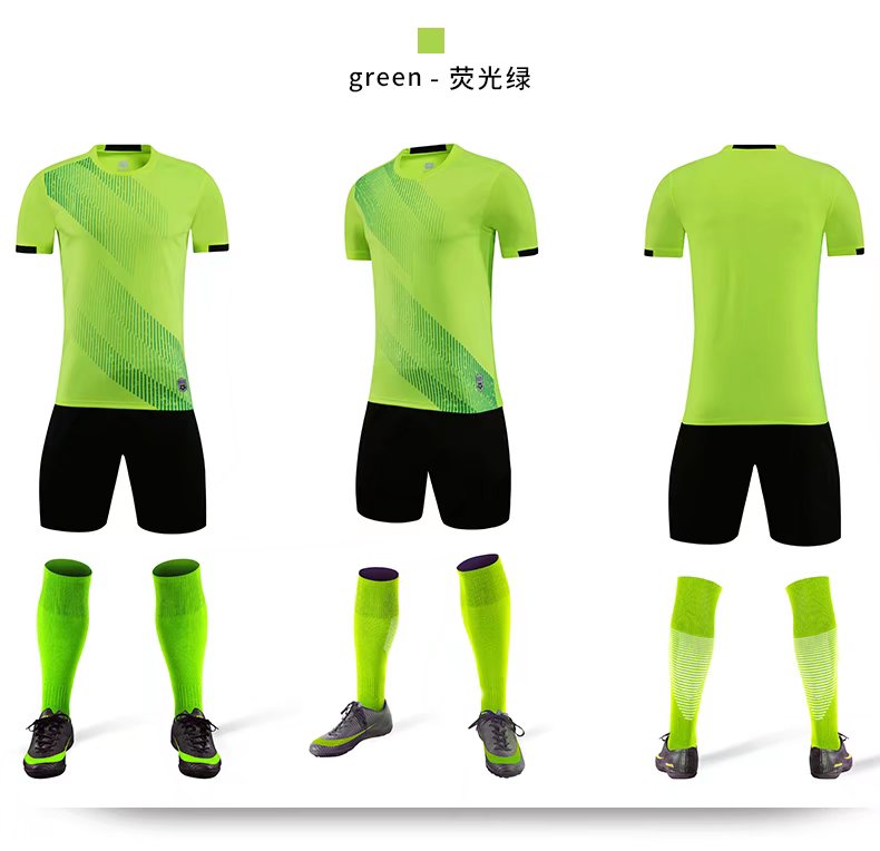 Custom Design Three Pieces Mesh Football Jersey Fabric Mens Sports Wear Club New Season Team Sports Soccer Uniforms