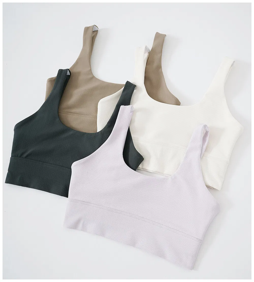 Wholesale Custom Tracksuits Woman Activewear Fitness Apparel Gym Sports Bra and High Waist Biker Shorts Summer Ribbed Yoga Apparel