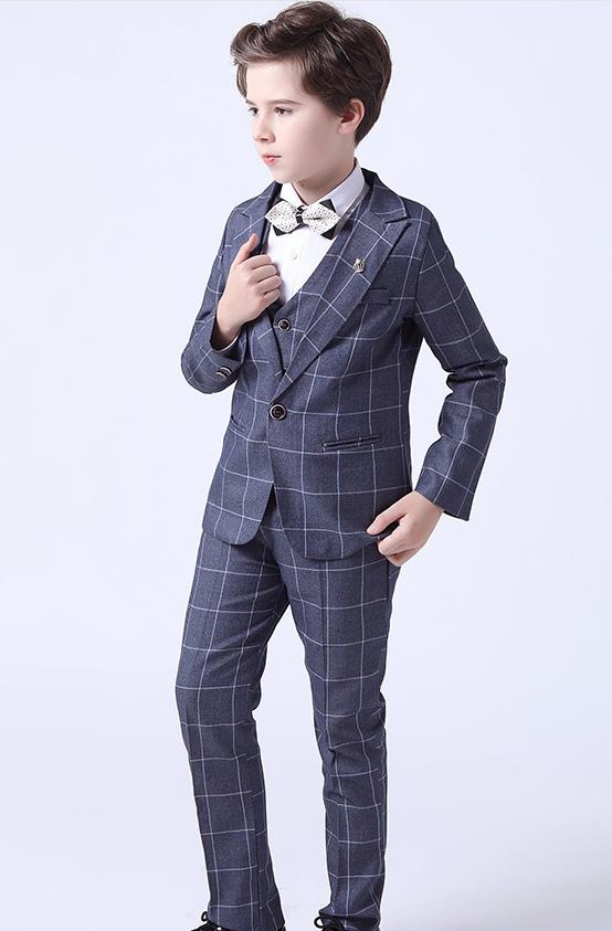 Boy Apparel for Autumn and Winter New Host Catwalk Show Performance Small Suit