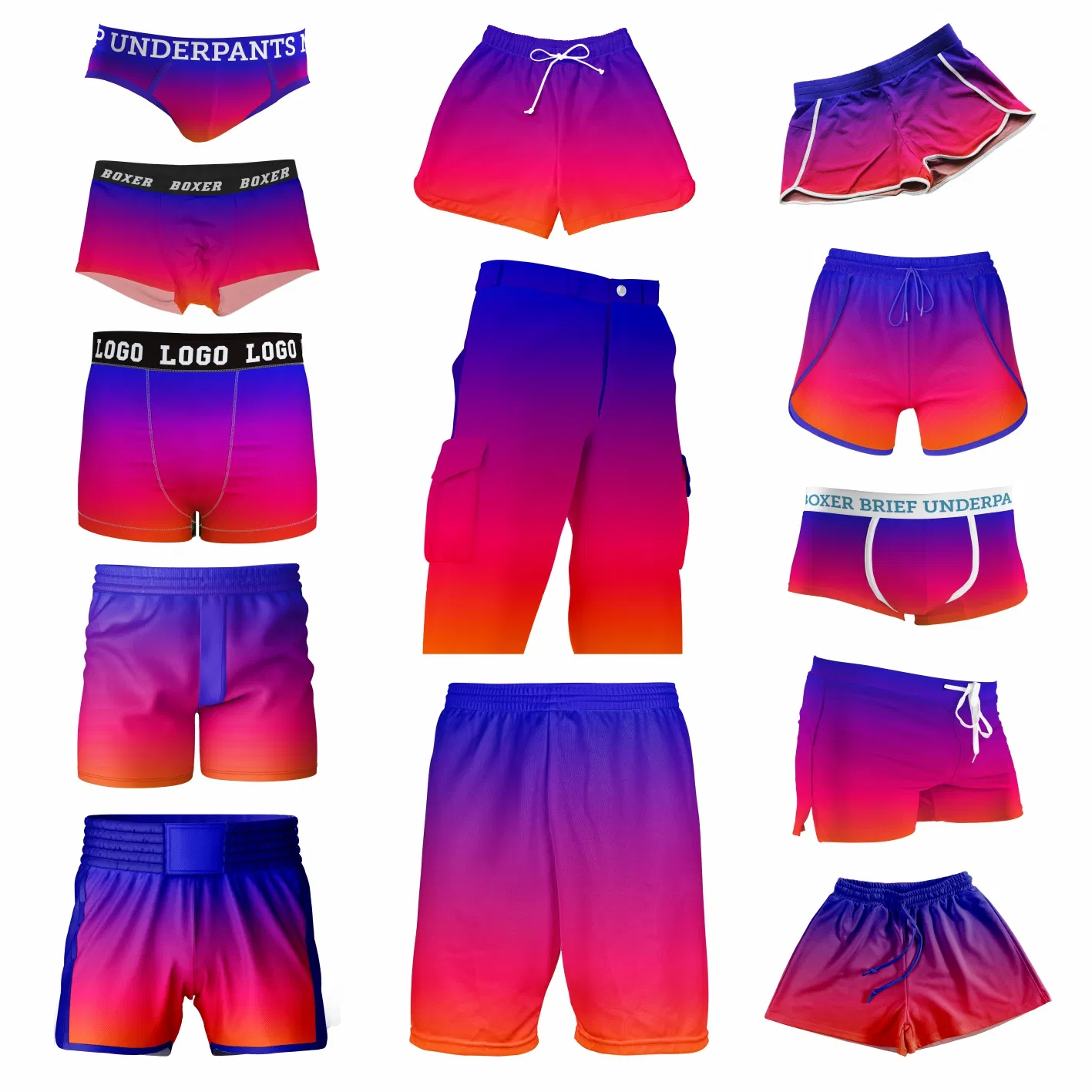 Custom Sports Shorts for Football Basketball Baseball Soccer Rugby Jogger Boxer Briefs Muay Thai Running Yoga Gym Cycling Board Trunks Bib Beach Shorts