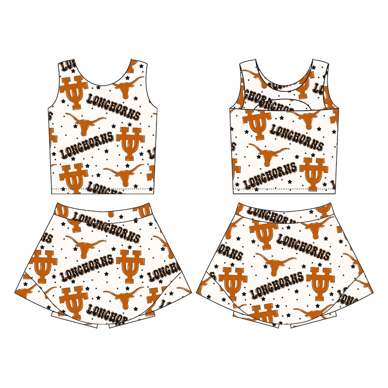 Kids Sport Sets Girl Cartoon Athletic Wear Yoga Sports Wear Clothes for 3-12 Children