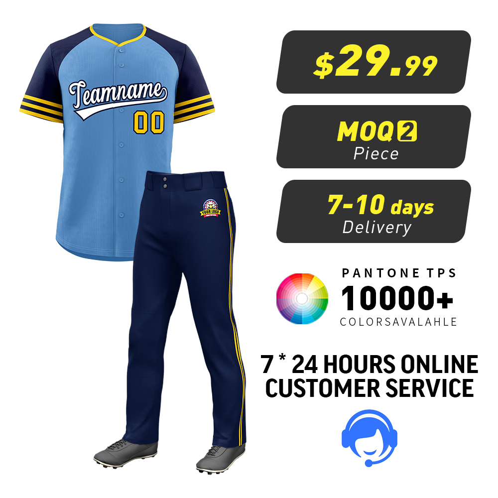 High Quality Breathable Plus Size Blank Baseball Uniform Set Fully Customizable and One Stop Ready for Individuals and Teams