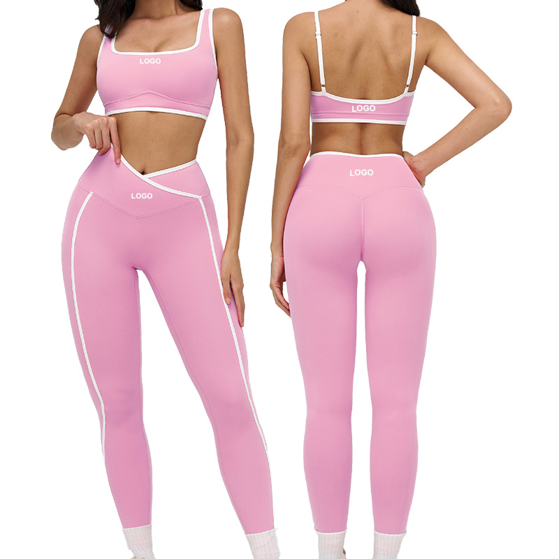 Yoga Set, Bodycon Color-Block Casual Sports Suit, Outdoor Running, Fitness, and Yoga Sportswear for Women