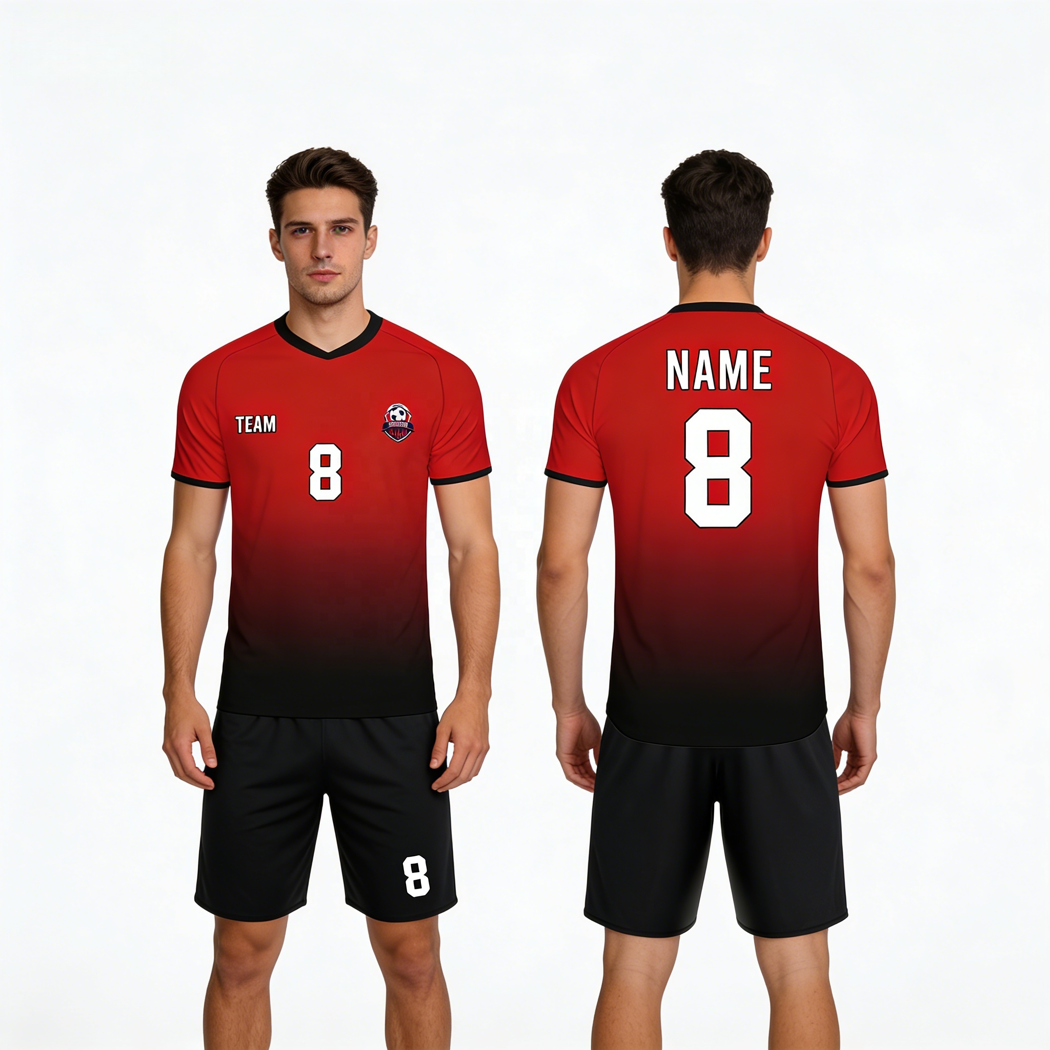 High Quality Custom Soccer Jersey Wholesale Factory Price Team Club Sport Uniform with Personal Logo Sublimation Printing