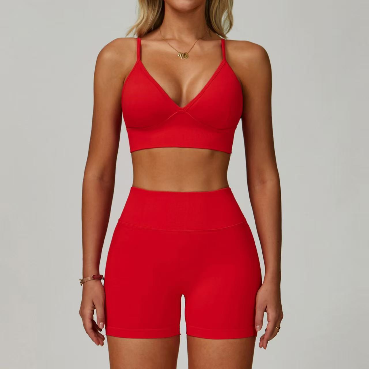 High quality Sports Bra Gym Leggings Yoga Shorts Outdoor Sports Suits Fitness Jacket 4 Pcs Women Active Wear Set