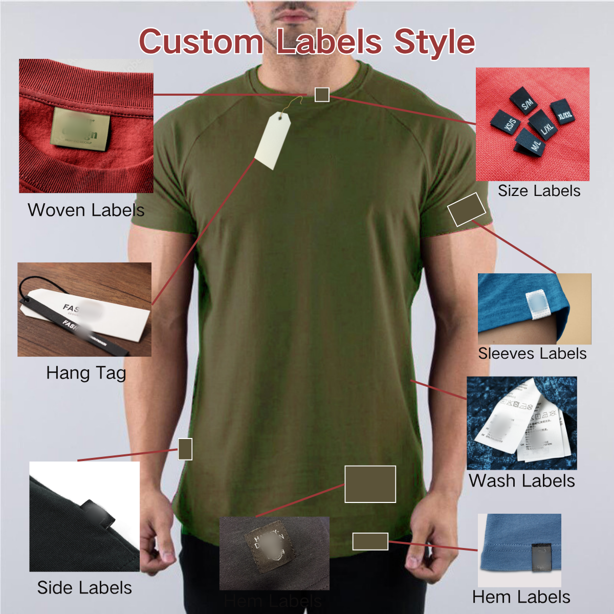Round Hem 95% Cotton 5% Spandex Fabric Men's Round Neck Sports Workout Fitness Polyester T Shirt Compression Shirt