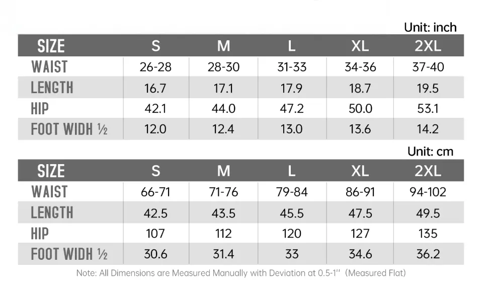Size Chart 2