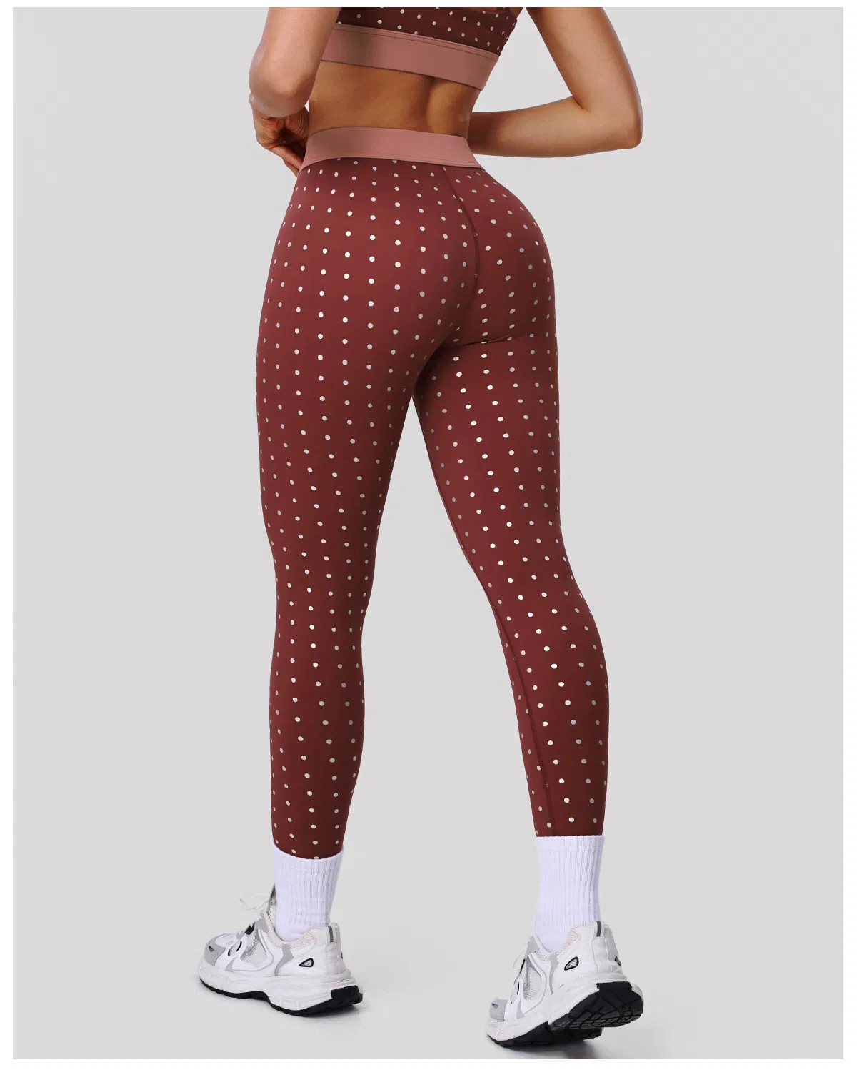 Women Polka-DOT Printed Outdoor Training Hip-Lifting Yoga Sports Leggings
