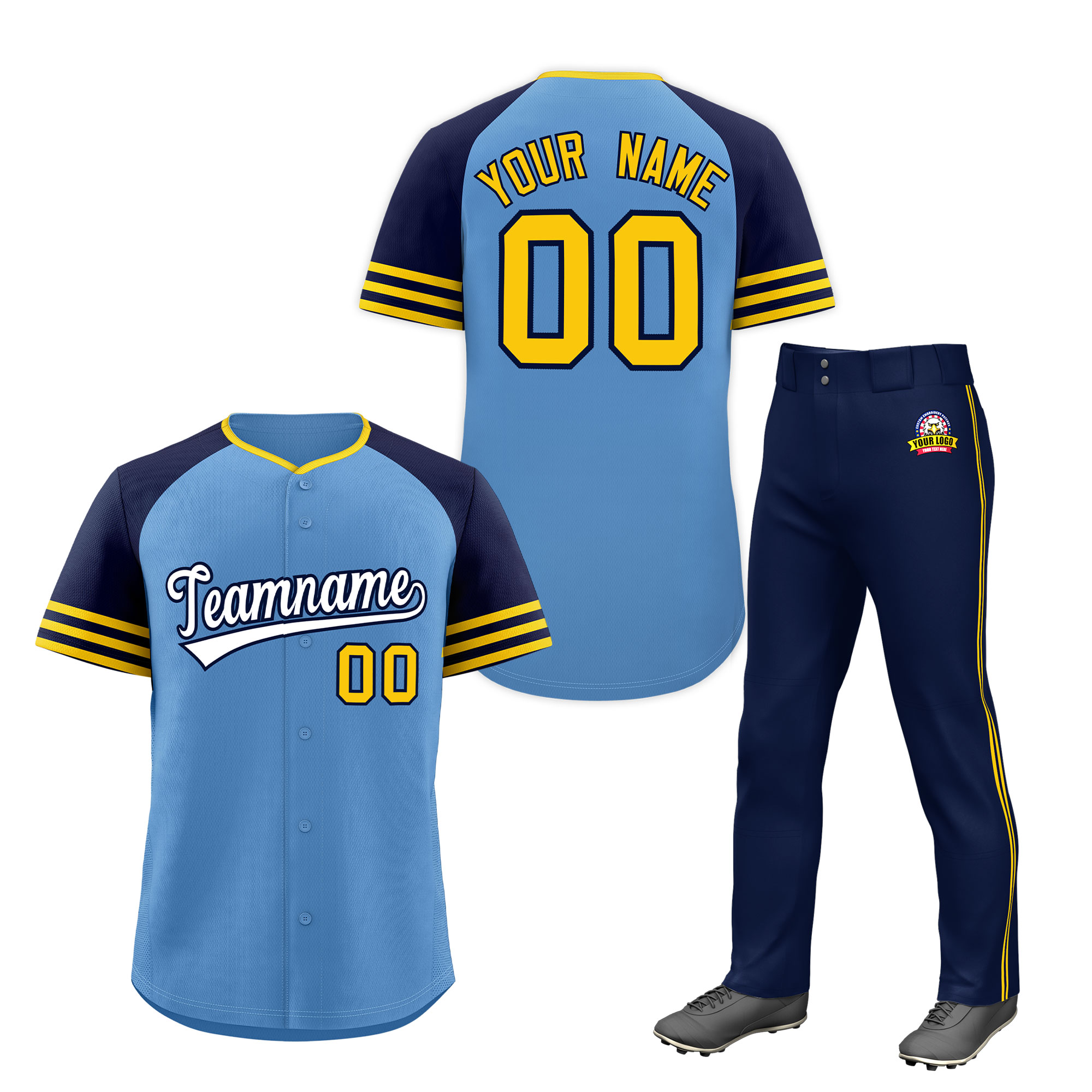 High Quality Breathable Plus Size Blank Baseball Uniform Set Fully Customizable and One Stop Ready for Individuals and Teams