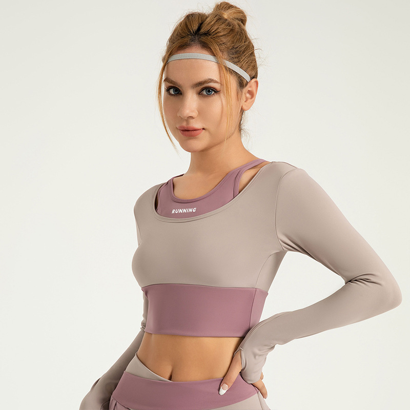 2-in-1 Fitness Wear Active Lifestyle Apparel Yoga Top