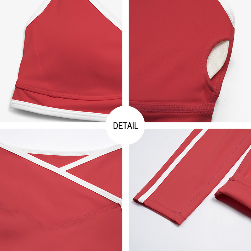 Yoga Set, Bodycon Color-Block Casual Sports Suit, Outdoor Running, Fitness, and Yoga Sportswear for Women