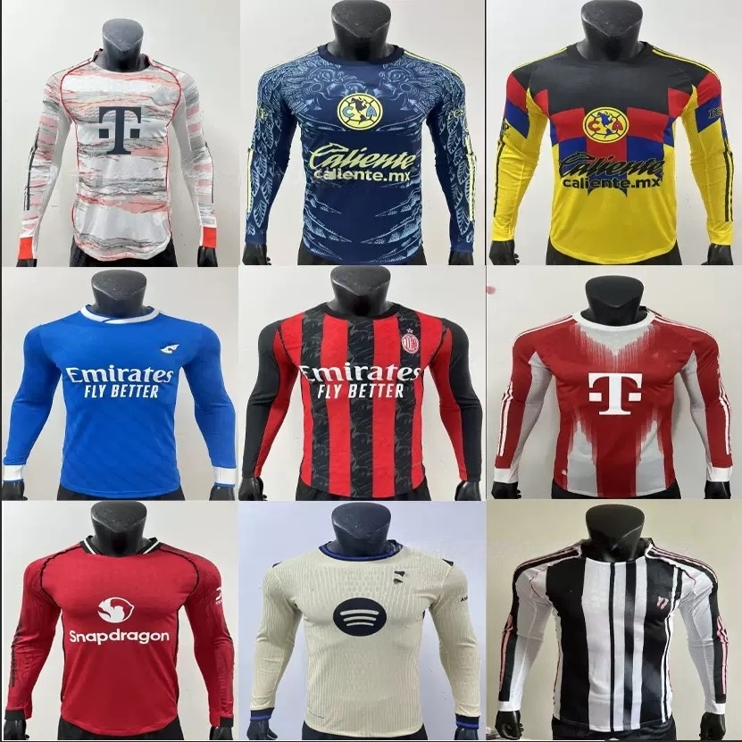 2526 Long Sleeve Men's Football Jerseys Team Training Football Shirt Soccer Wear