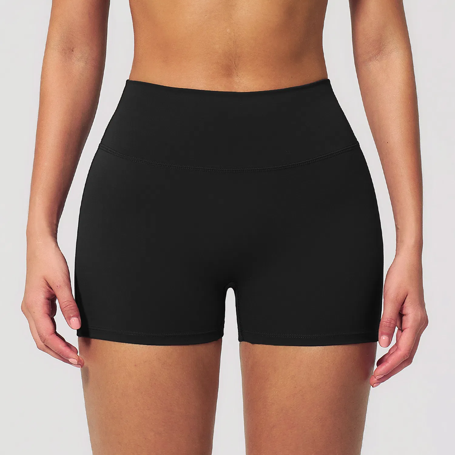 High Waist Naked Feeling Yoga Shorts Women Gym Sport Suits Tummy Control Butt Lifting Running Fitness Apparel