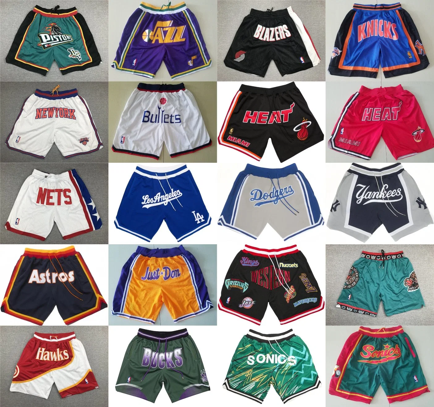 Sports Yankees Dodgers Nets Clippers Warriors Heat Hawks Raptors Lakers Magic Bucks Western Conference Astros Baseball Cubs Supersonics King Basketball Shorts