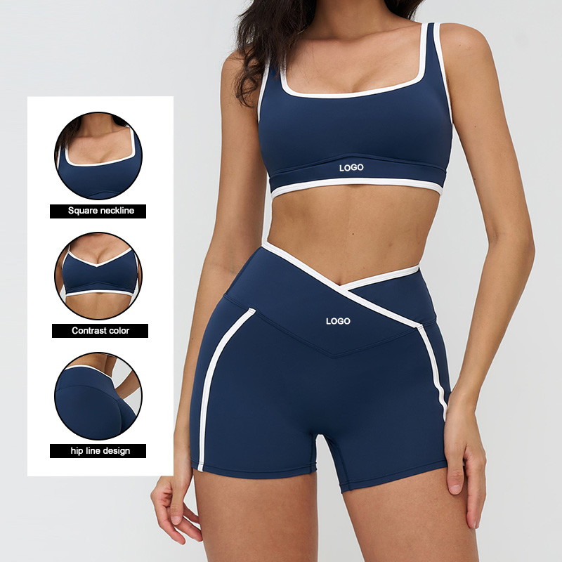Yoga Set, Bodycon Color-Block Casual Sports Suit, Outdoor Running, Fitness, and Yoga Sportswear for Women