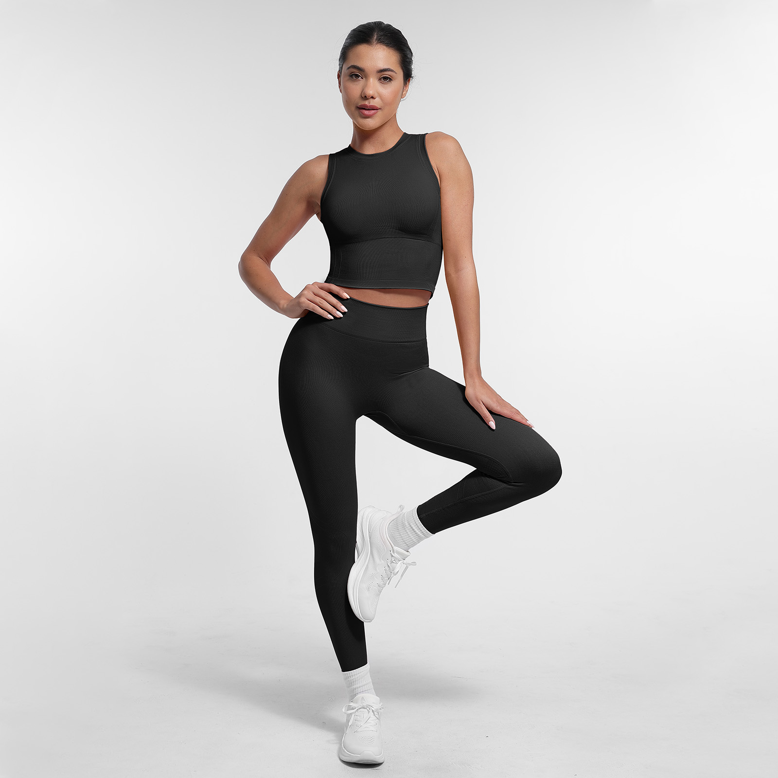 Vractive Wholesale 2-Piece Breathable Soft Fitness Yoga Wear Bras and Plus Size Ankle-Length Leggings Gym Clothes