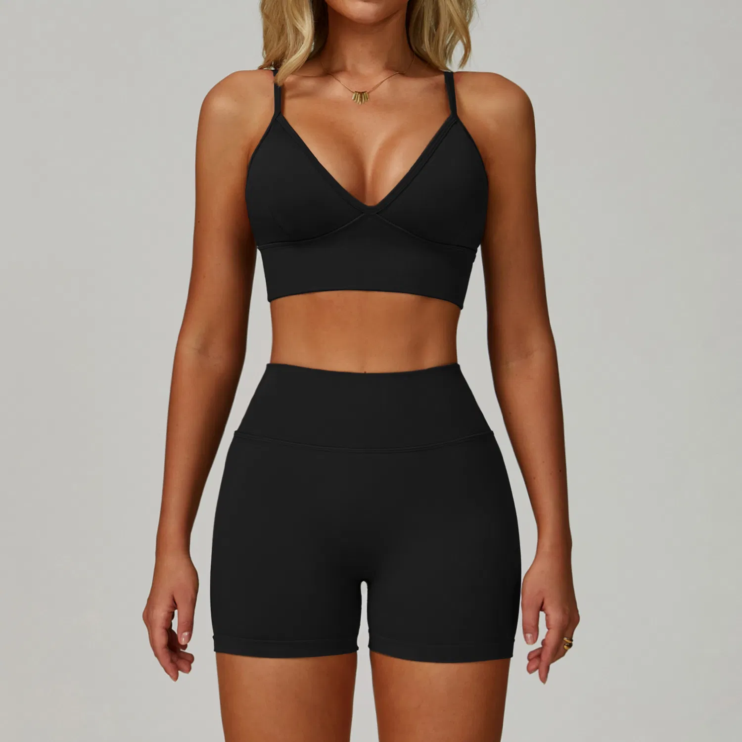 Women's Seamless Yoga and Fitness Set, Waist-Shaping Tight Sportswear, Quick-Dry Running Activewear for Outdoor Exercise