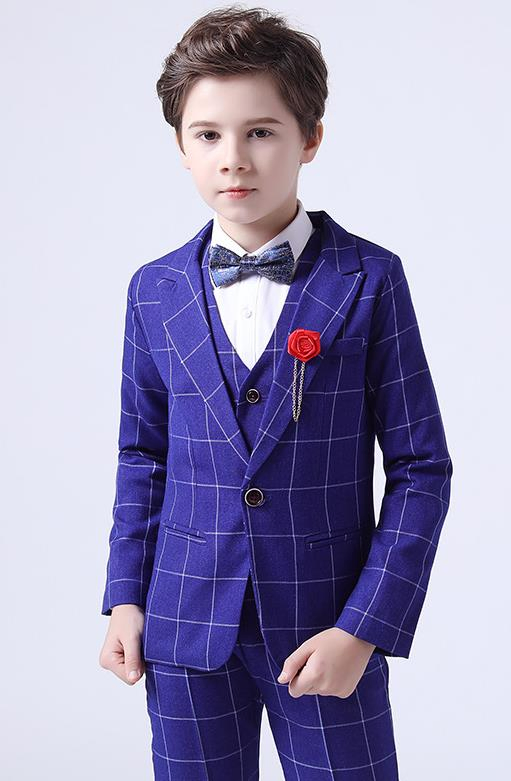 Boy Apparel for Autumn and Winter New Host Catwalk Show Performance Small Suit