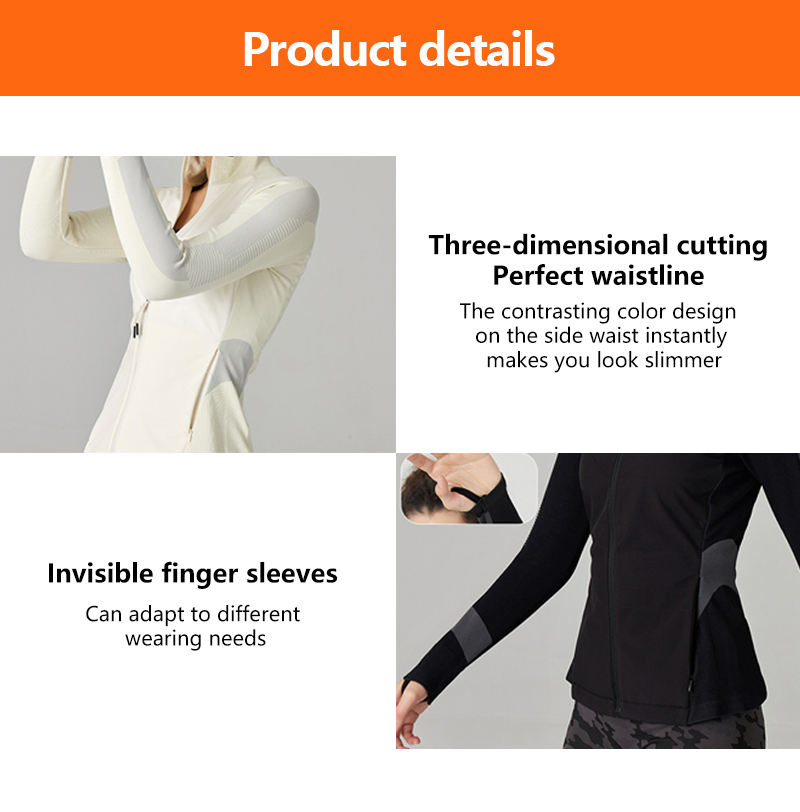 Enerup Seamless Jacket with Fleecefull Zip Stand Collar Activewear