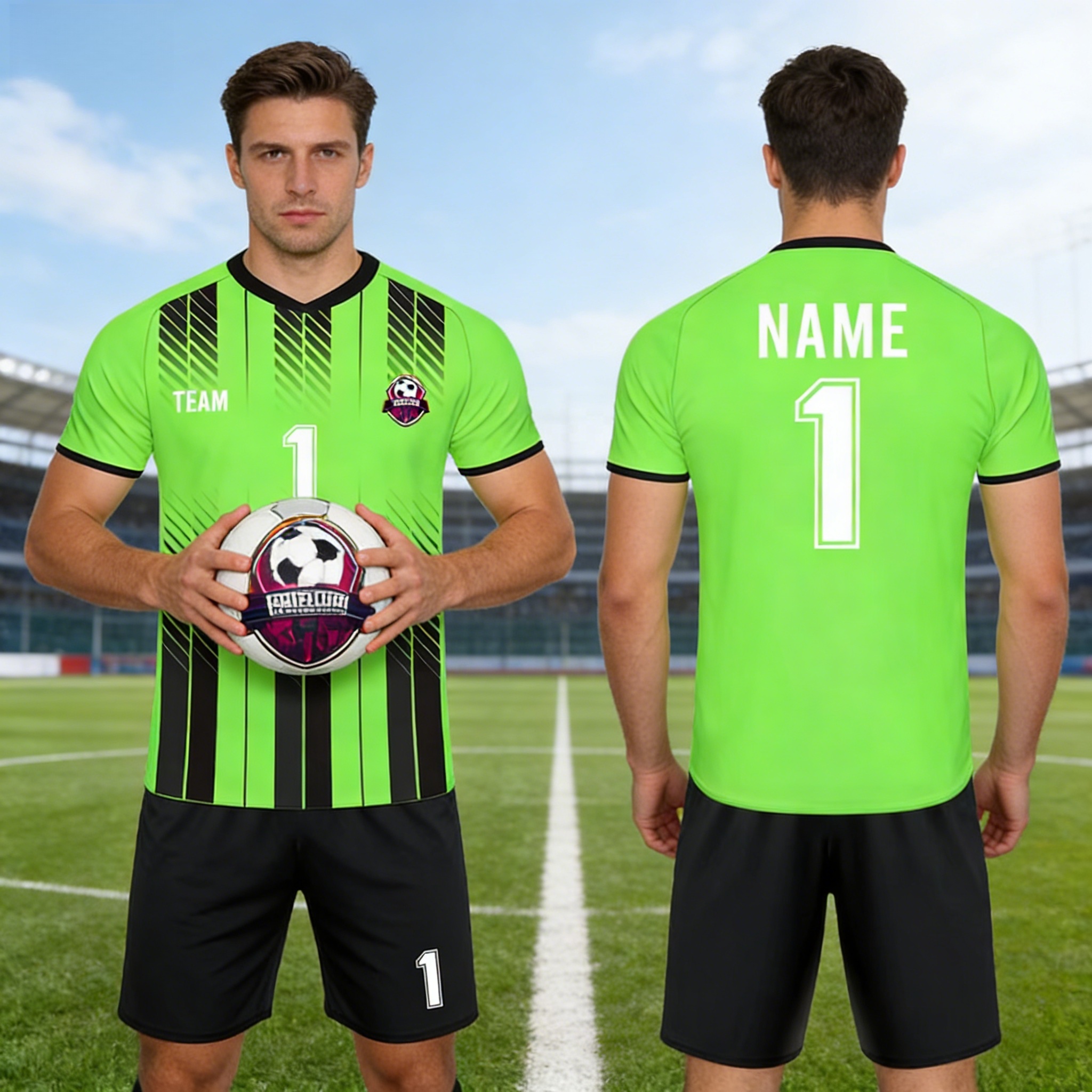 High Quality Custom Soccer Jersey Wholesale Factory Price Team Club Sport Uniform with Personal Logo Sublimation Printing