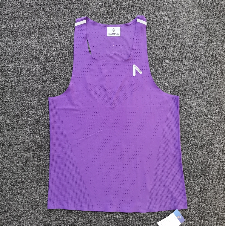 B438 Manufacturer Sports Sleeveless Polyester Quick Dry Sublimation Vest Custom Running Marathon Singlet Tank Tops