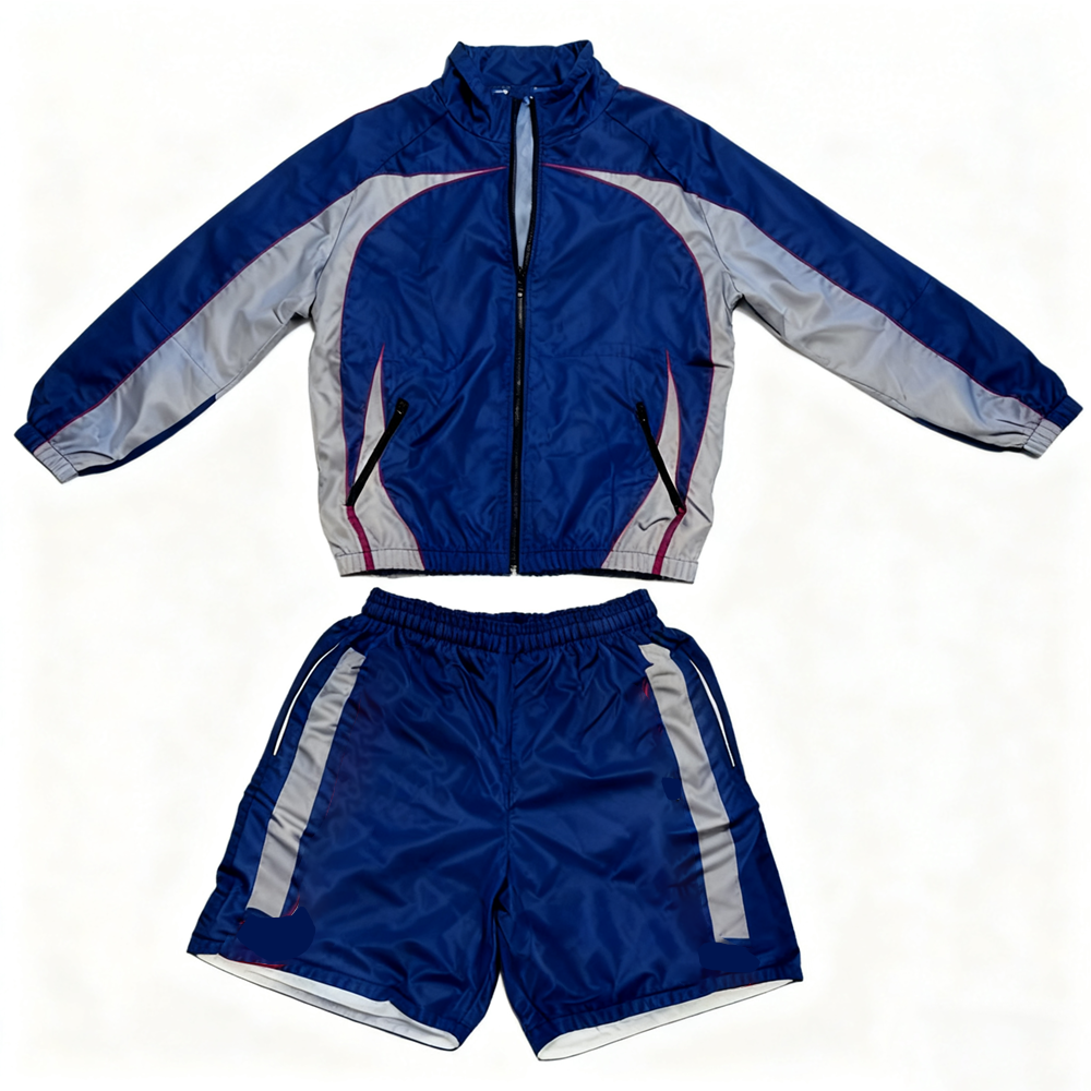 Men's Breathable Reflective Patchwork Autumn Tracksuit Street Sport Wear Athletic Casual Outdoor Style Hiking Windbreaker Short