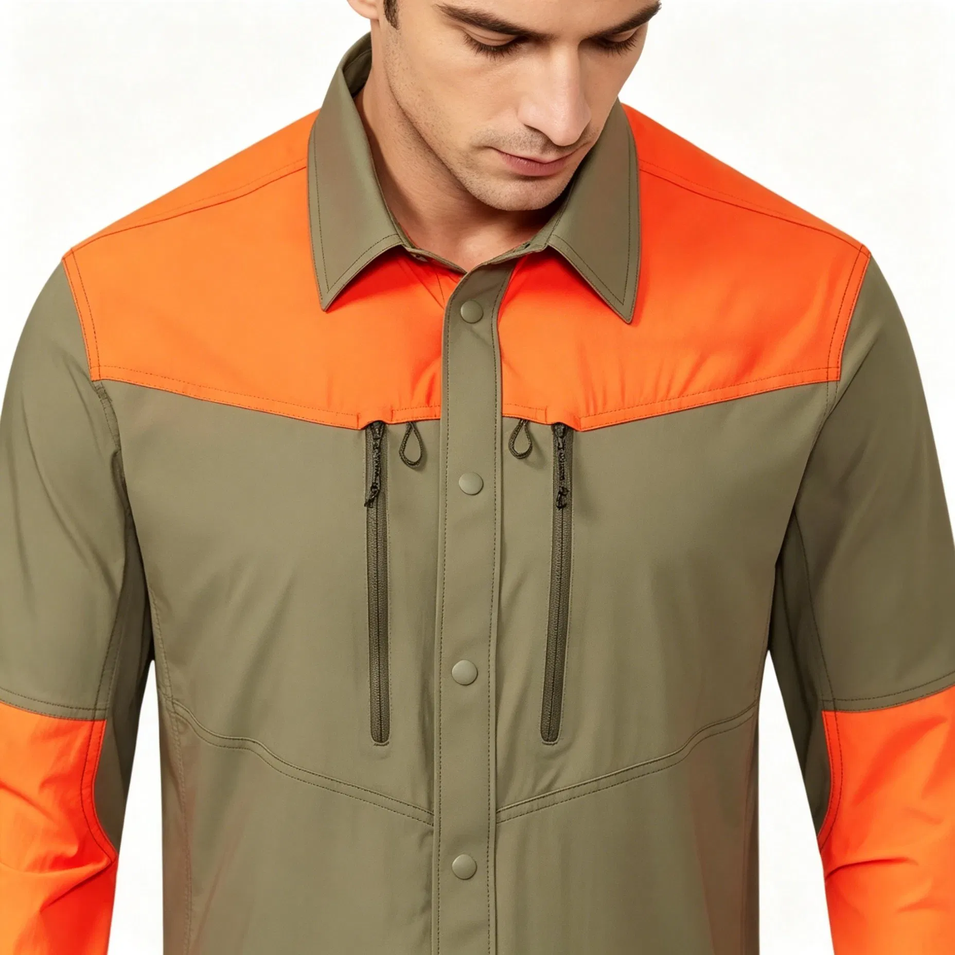 Wholesale B2b Men Quick Dry Breathable Outdoor Performance Gear Custom Color 300PCS Per Color High Quality Functional Apparel Tactical UV Protection Top
