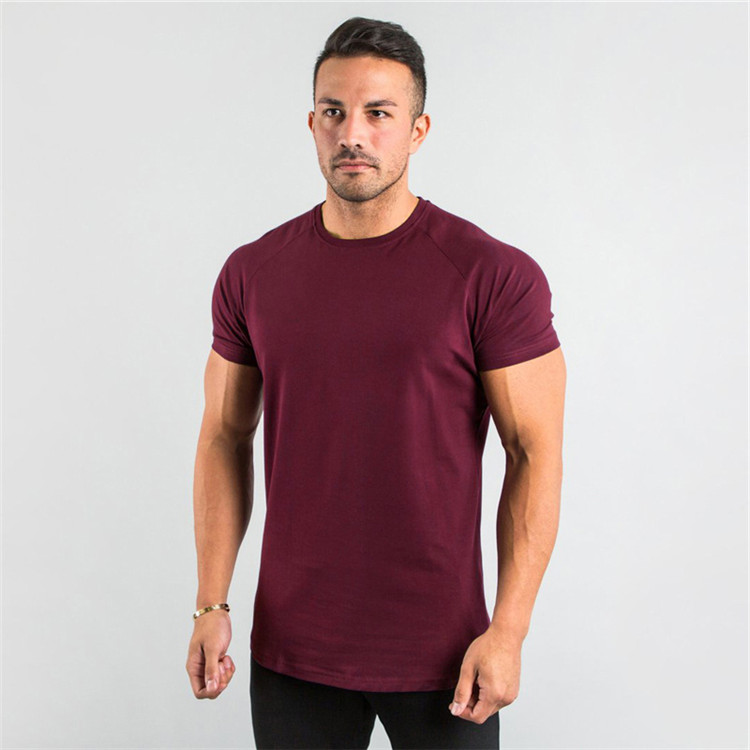 Custom 180 Grams Fitness Clothing Spandex Muscle Fashion Cotton/Polyester Running Workout Men Gym Sport Custom T Shirts