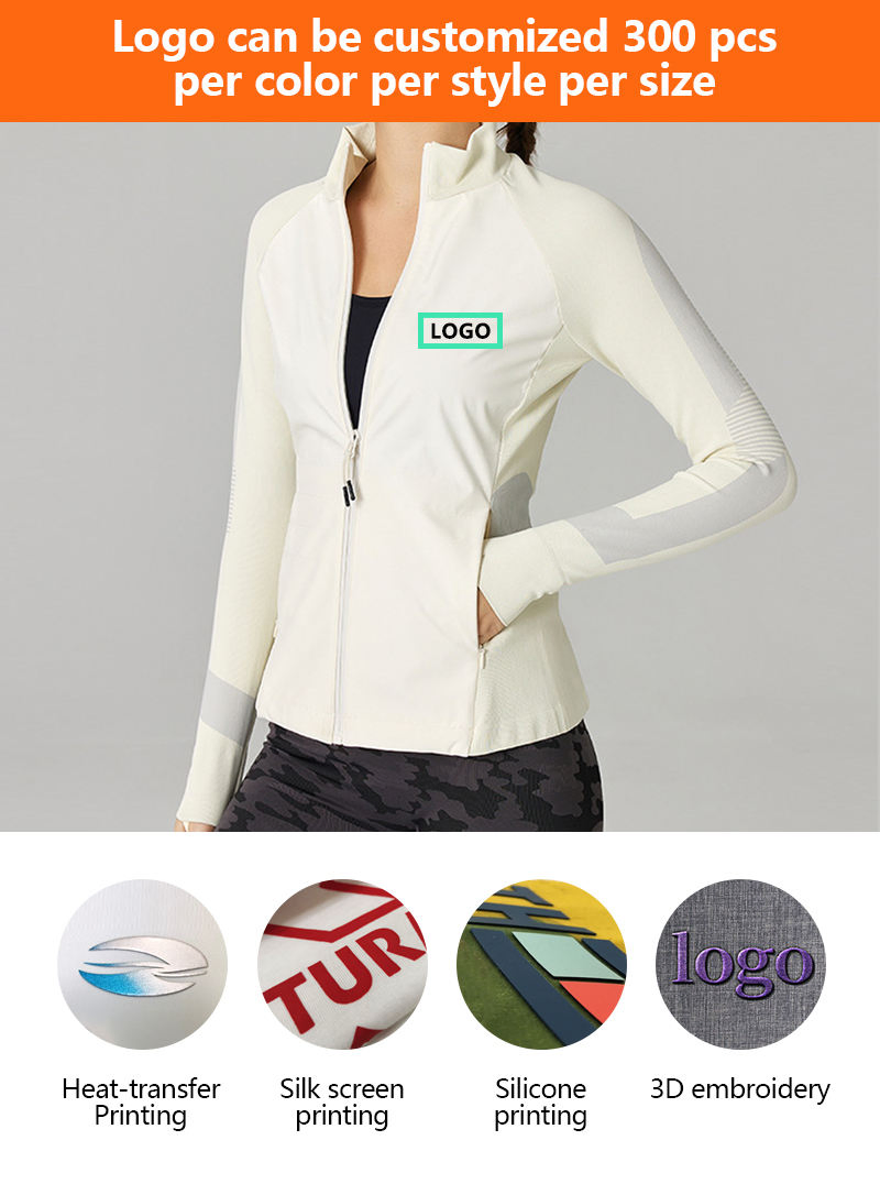 Enerup Seamless Jacket with Fleecefull Zip Stand Collar Activewear