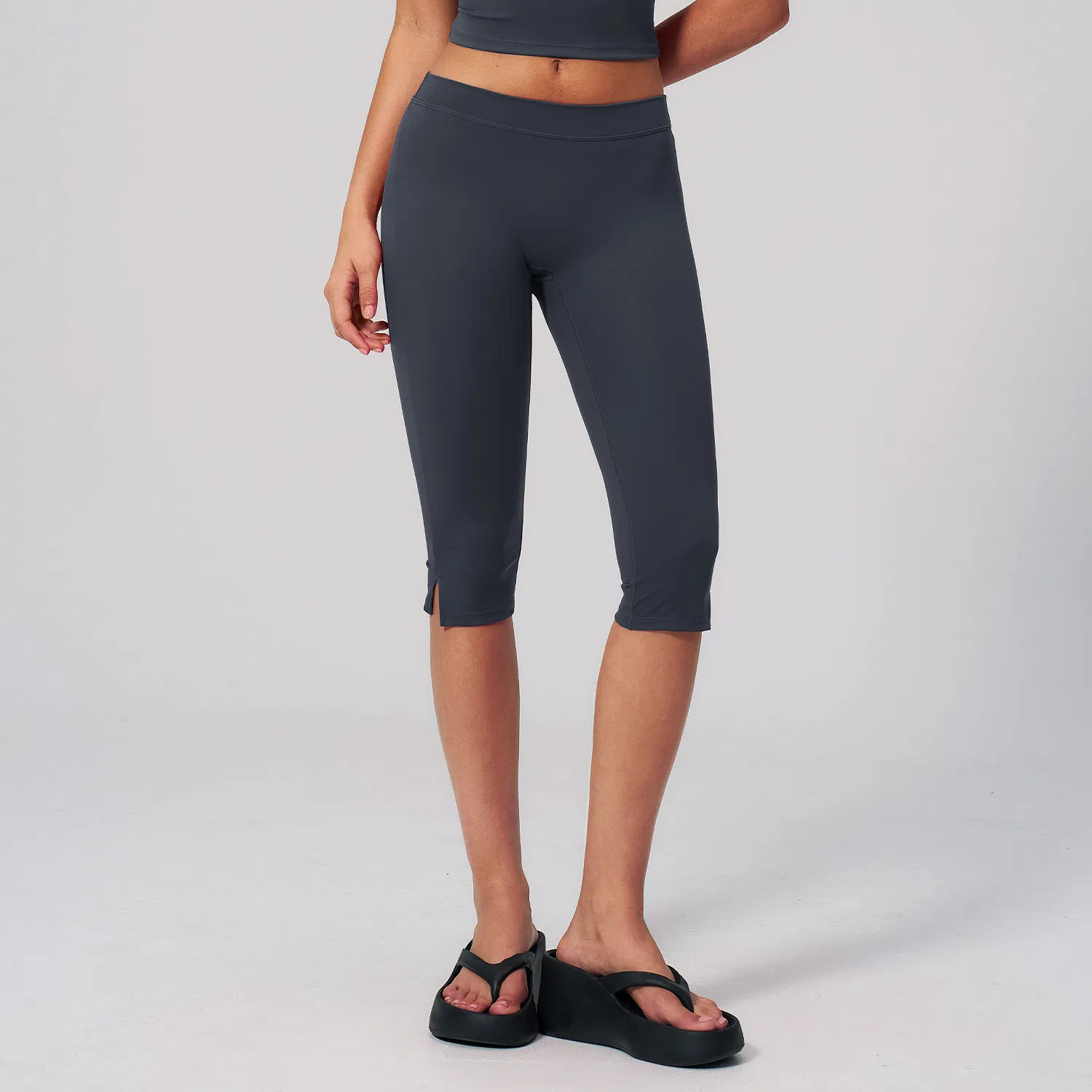 Fashion Women Fitness Apparel Yoga Shorts for Sport Exercise Belly Slimming Hip Lift Low Cut Ankle Slitfashion Women Clothingsportswear Apparelfitness Clothi
