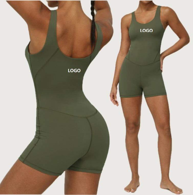 Custom New Design One Piece Jumpsuit Activewear Jumpsuits Women's Gym Jumpsuit