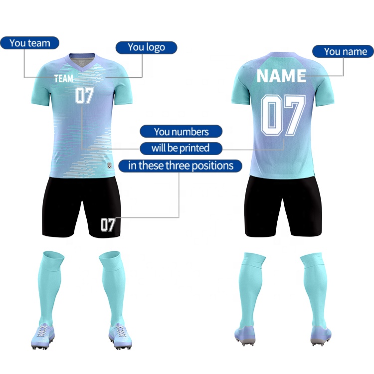 Soccer Sets Sublimation Jersey Quality Football Jersey Men's Football Uniform Set Team Football Jersey Soccer Wear