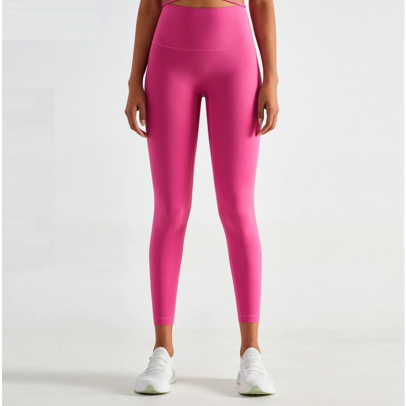 Women Best Sale High-Waist Seam Yoga Pants Butt-Lifting Anti-Rolling Hem Peach Hip Design Thin and Tight-Fitting Sports Leggings