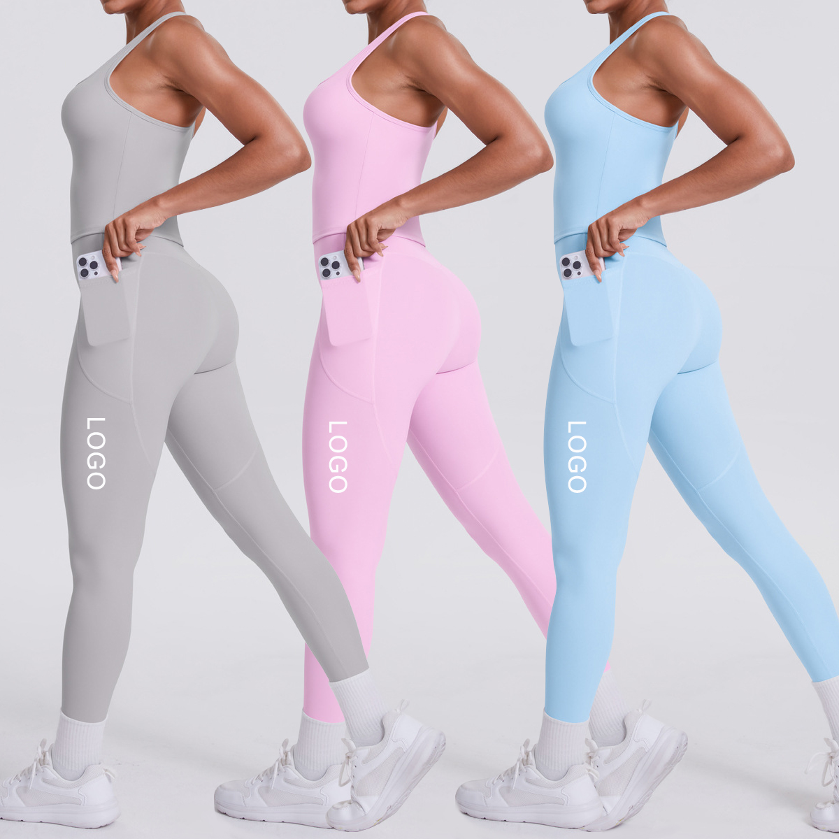 Wholesale Athletic Wear Clothing Women's Sportswear High Quality Active Wear Top Yoga Pants Casual Running Fitness Gym Sets