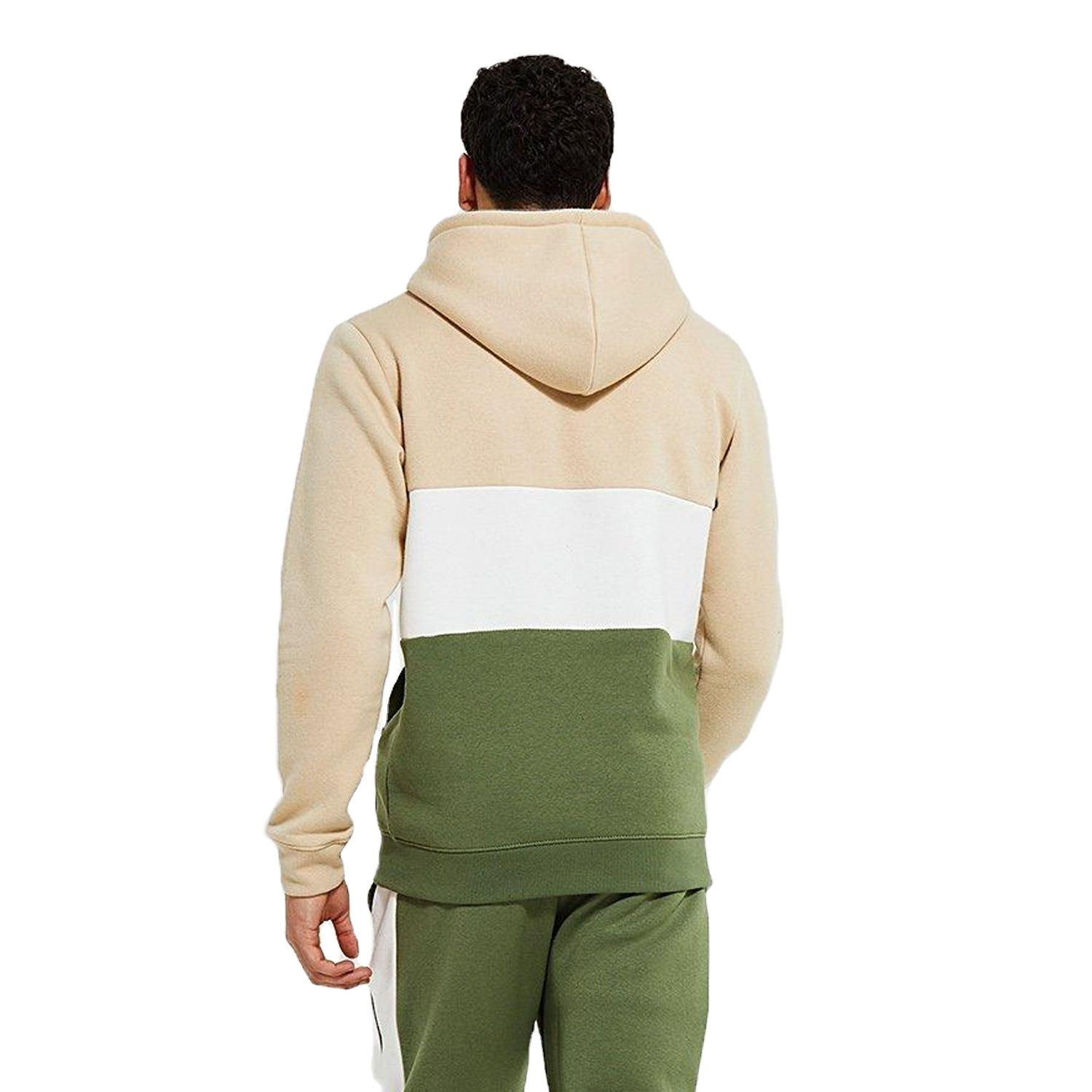 Premium Plain Mens Color Block Tracksuit Set Hooded Sweatshirt And Jogger Pants Sportswear For Gym Training Daily Wear Wholesale