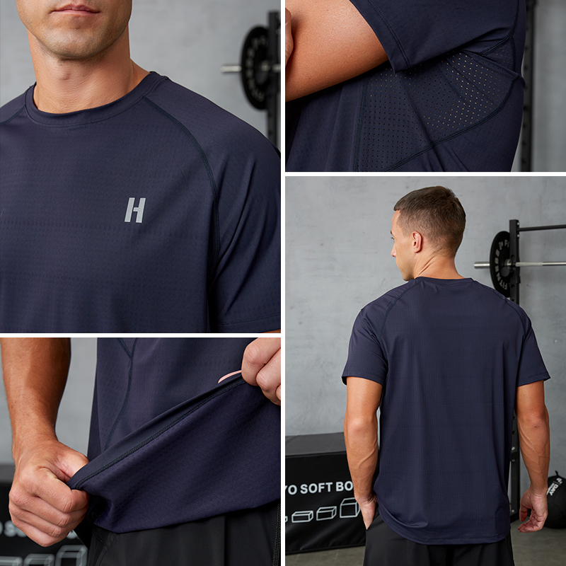 Custom Laser Logot Shirt Clothes Training Sports Workout Running Fitness Athletic Active Gym Wear Men